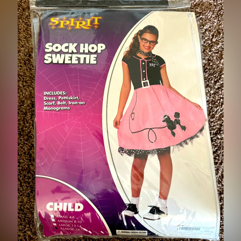 HALLOWEEN COSTUMES- Sock Hop Sweetie - Size XL - Children